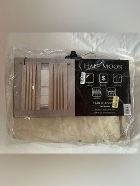 Star Blackout Neutral Curtain Panels - Neutral (Two Panels)